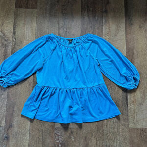 Women's Ann Taylor Petite Top Size SP Blue